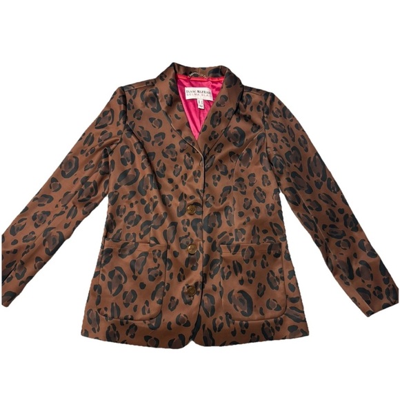 Isaac Mizrahi Jackets & Blazers - Isaac Mizrahi Brown Animal Print Blazer